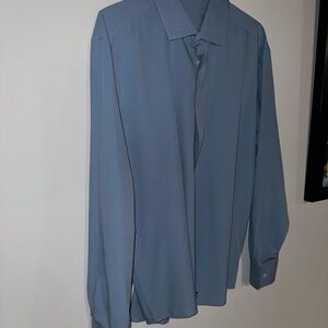 Performance Light Blue Men’s Button-Down Shirt